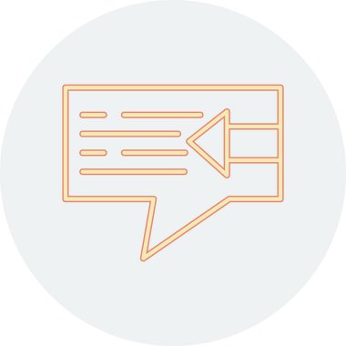 satır ile konuşma baloncukları ve doldurma biçim vektör çizim tasarımı