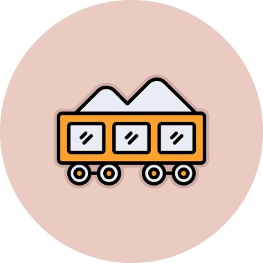 Tren simgesinin vektör illüstrasyonu