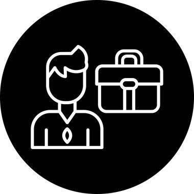 İş adamı simgesinin vektör illüstrasyonu