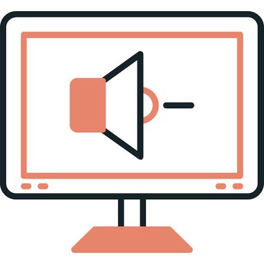 Ekran simgesi vektör illüstrasyonunu izle