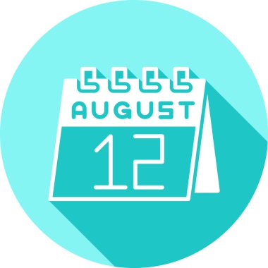 27 Ağustos simgesi, tek takvim simgesi, basit illüstrasyon vektörü