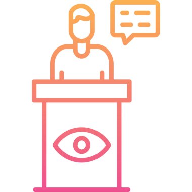 Konuşma balonu olan bir adamın vektör çizimi