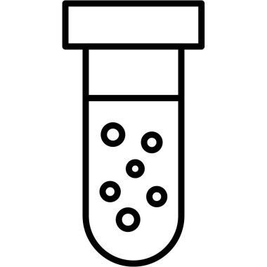 Test tübü simgesi, vektör illüstrasyonu