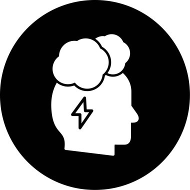 Beyin. Web simgesi basit illüstrasyon