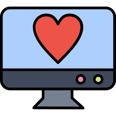 bilgisayar ekranı izleyici simgesi, vektör illüstrasyonu