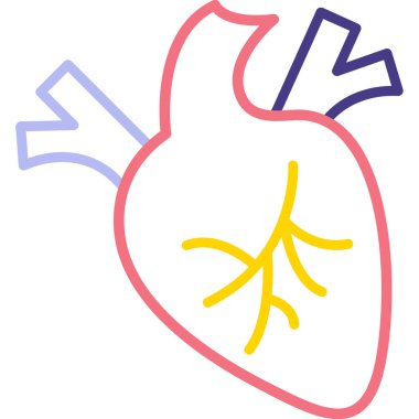 Kalp ikonu vektör illüstrasyonu