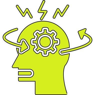 beyin ikonu vektör illüstrasyonu