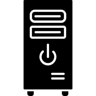 Sunucu. Web simgesi basit illüstrasyon