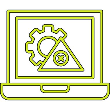 vites vektör illüstrasyon tasarımlı bilgisayar ekranı