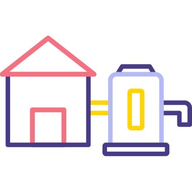 yakıt tankı ikonu vektör illüstrasyonu