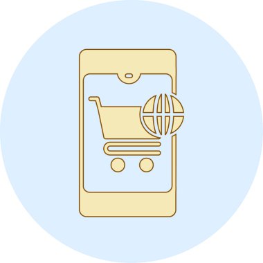 Alışveriş arabası simgesinin vektör çizimi