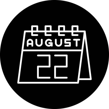 Takvim simgesinin vektör illüstrasyonu