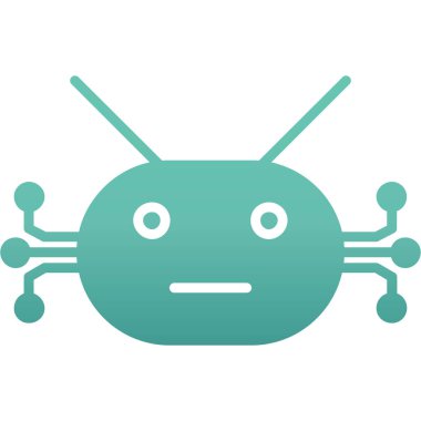 Robot simgesi. Vektör çizim.