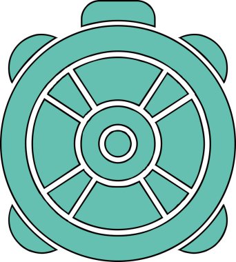 direksiyon simgesi renk çizgisi vektörü