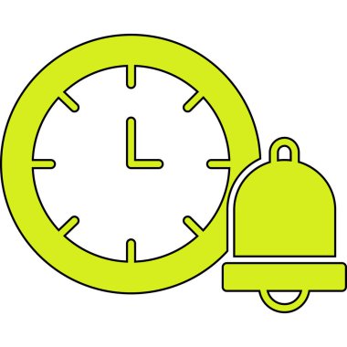 Alarm saat vektör simgesi. özet vektör çizimi beyaz arkaplanda izole edildi.