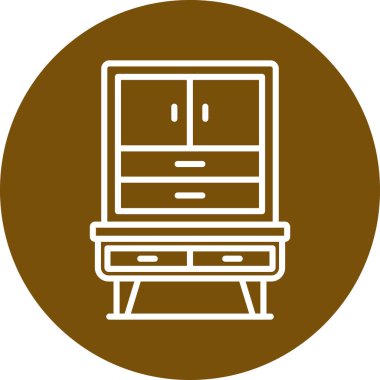 mobilya ikonu vektör illüstrasyonu