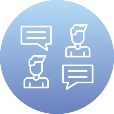 Sohbet simgesinin vektör illüstrasyonu