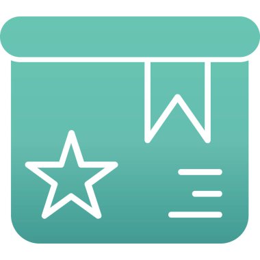 cetvelli bir yıldızın vektör simgesi