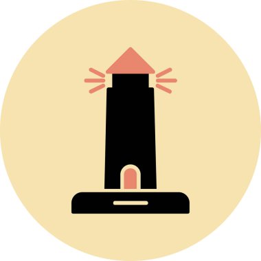 Bir fener simgesinin vektör illüstrasyonu