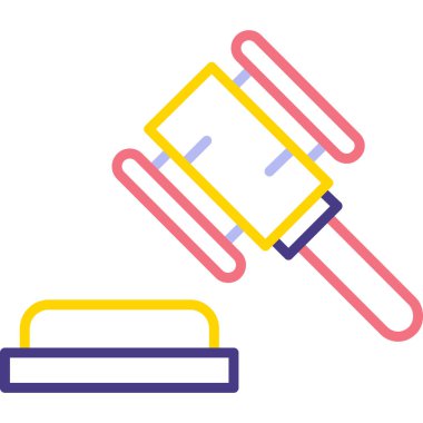 Adalet ve hukuk vektör illüstrasyonu