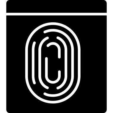 parmak izi ikonu vektör illüstrasyonu