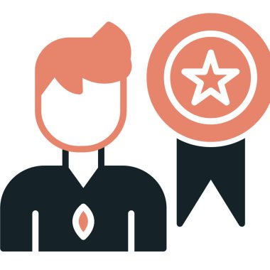 Rozet rozet simgesi doldurulmuş taslak biçimi