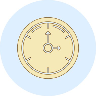 Saat simgesi vektör illüstrasyonu