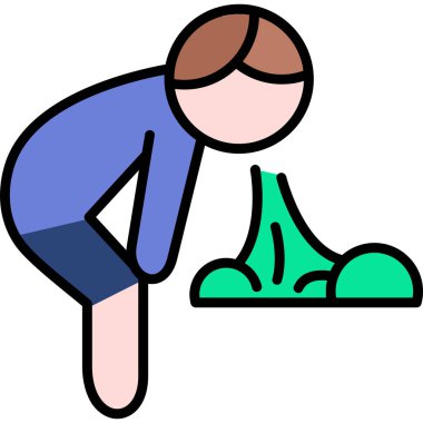 Ayak masajı ikonu, ana hatlarıyla doldurulmuş.