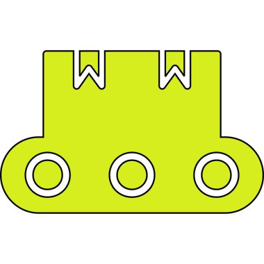 Çizgi film araba simgesinin vektör çizimi