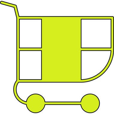 El arabası. Web simgesi basit illüstrasyon