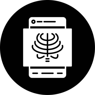 Akıllı telefon simgesinin vektör illüstrasyonu