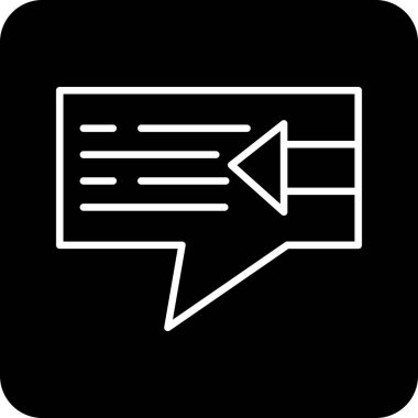 Sohbet simgesinin vektör illüstrasyonu