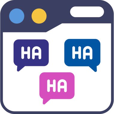 mavi ve beyaz konuşma balonu mutlu ve gülümseyen metin simgesi mor arkaplan üzerinde