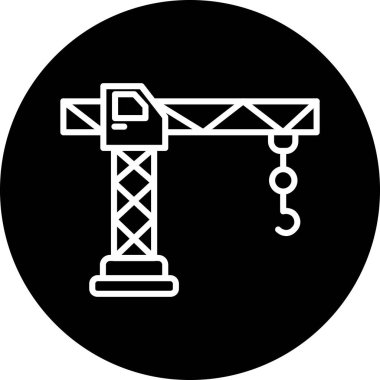 Vinç. Web simgesi basit illüstrasyon