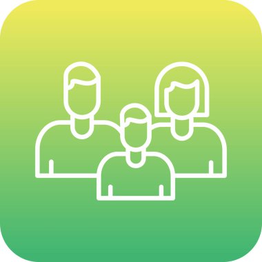 eşsiz grup vektör çizgisi simgesi