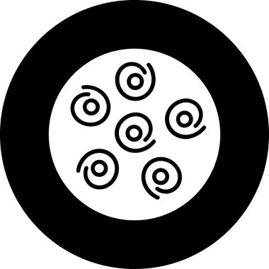 Güzel ve modern yuvarlak bir simgenin vektör çizimi