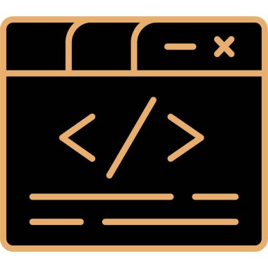 Web programlama simgesi. izole edilmiş ikon vektör web programlama çizelgesi
