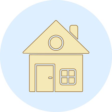 Bir karikatür evinin vektör çizimi