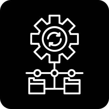 dişli simgesi vektör illüstrasyonu