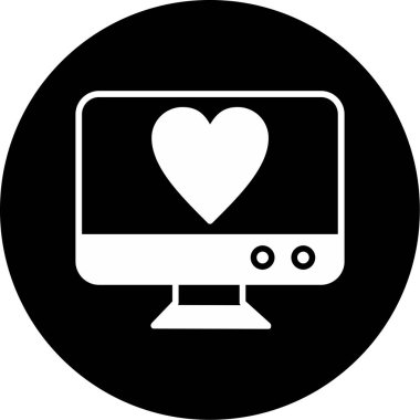 Kalp. Web simgesi basit illüstrasyon