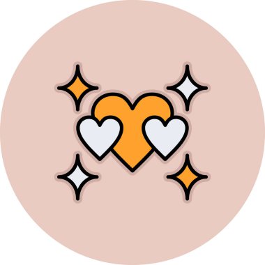 Kalp. Web simgesi basit illüstrasyon