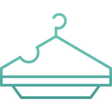 Askı vektör simgesi. biçim vektör çizgisi simgesi, yumuşak yeşil sembol.