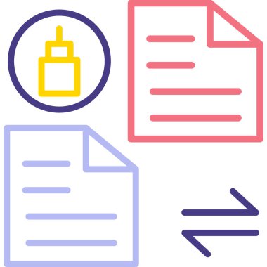 Belge. Web simgesi basit illüstrasyon