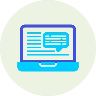 Dizüstü bilgisayar simgesi vektör çizimi