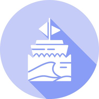 Tekne. Web simgesi basit illüstrasyon