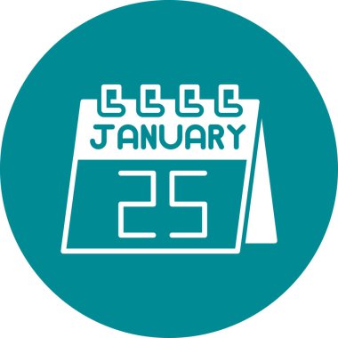 Ocak 23 tarih takvimi tek tarih simgesi