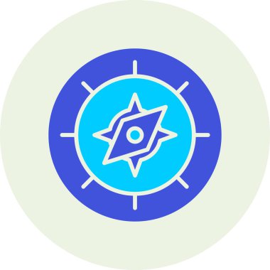 Pusula. Web simgesi basit illüstrasyon
