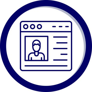 İnternet simgesi, çevrimiçi eğitimin vektör illüstrasyonu