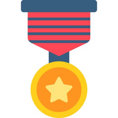 Madalya. Web simgesi basit illüstrasyon