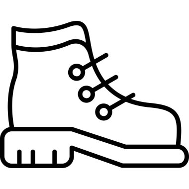 Ayakkabı ikonu. Web için ayakkabı vektör simgelerinin özet çizimi